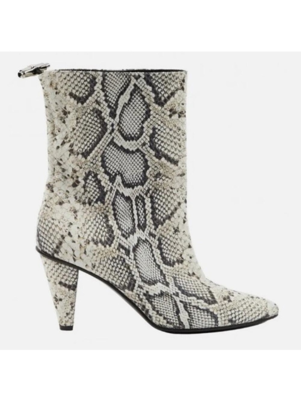 Longchamp Python Snakeskin Leather Ankle Boots Booties Heels Pointed Toe 40